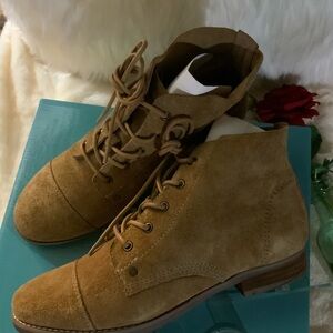 Suede Lace-Up Ankle Boots